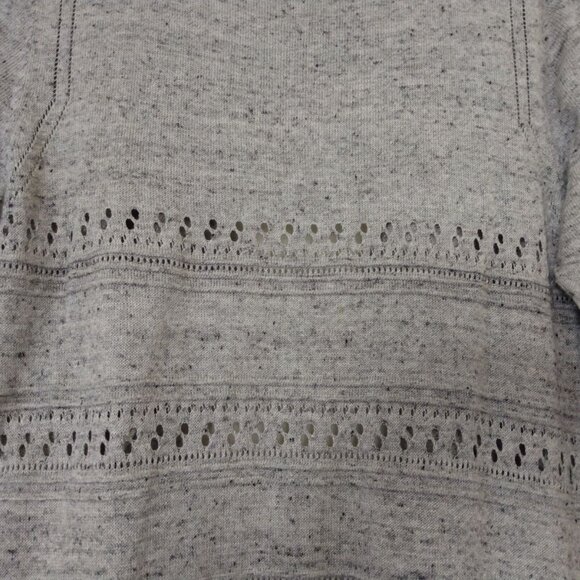 EEUC MAX STUDIO GREY HEATHER DUSTER STYLE CASCADE FRONT SWEATER SIZE LARGE - Picture 5 of 8